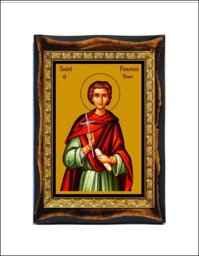 Qui est le Saint patron des enfants et des maux de tête souvent représenté sous les traits d'un jeune homme dans une armure de la légion romaine tenant soit la palme du martyre, soit un livre, soit une plume ou une épée ?