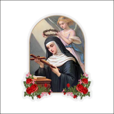 Qui est la Sainte patronne des causes désespérées, de la maladie et des difficultés conjugales dont les symboles sont une blessure au front, des roses, des épines et une feuille de palmier à trois couronnes ?