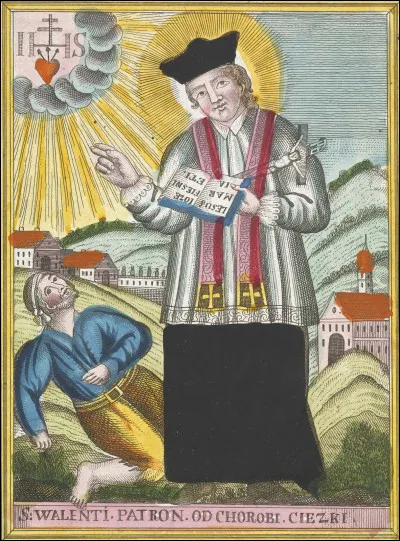Qui est le Saint patron des amoureux dont les symboles sont le cur transpercé d'une flèche et un couple d'oiseaux ?