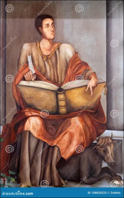 Qui est le Saint représenté tenant son évangile et dont le symbole est un lion ailé ?