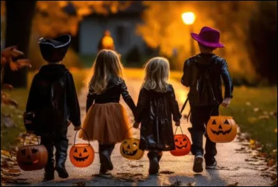 Quelle expression est utilisée par les enfants déguisés, pour demander des friandises, lorsqu'ils vont de maison en maison ?