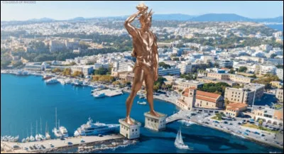 Passons maintenant aux merveilles du monde antique. Voici une représentation numérique du colosse de Rhodes, en Grèce, qui aurait disparu avec un tremblement de terre. Quel dieu cette statue représente-t-elle ?
