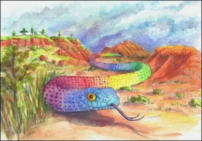 Pour qui le serpent arc-en-ciel est-il un être mythologique ?