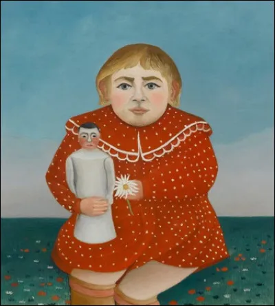 Quel peintre ''na&iuml;f'' est l'auteur de ce tableau intitul&eacute; ''L'Enfant &agrave; la poup&eacute;e'' ?