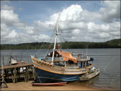 Il fallait que Philippe Lavil le fasse sur ses bambous pour que ce bateau typique, en bois à coque charpentée et intégralement sillonne la région amazonienne du Brésil.