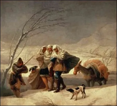 Quel peintre espagnol est l'auteur de ce tableau intitulé ''La Tempête de neige'' ?