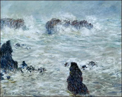 Quel peintre impressionniste est l'auteur de ce tableau intitulé ''Tempête, côtes de Belle-Île'' ?