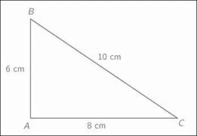 Quels sont le p&eacute;rim&egrave;tre et l'aire de ce triangle rectangle ?