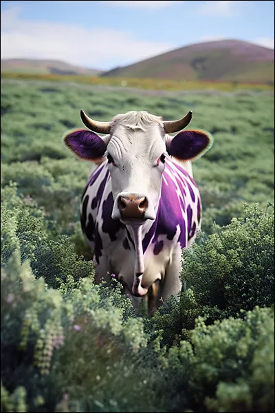 Quelle marque de chocolat utilise une vache violette dans ses publicités ?