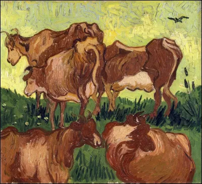 Qui a peint ce tableau nommé "Les Vaches" ?
