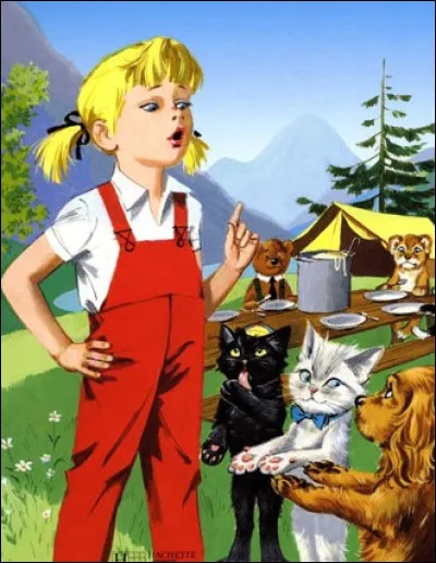 Combien de petits animaux anthropomorphes entourent Caroline ?