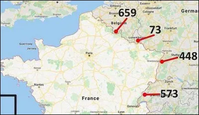 La France métropolitaine a 2 913 km de frontières terrestres au total.
623 km avec lEspagne, 57 km avec lAndorre, 4 km avec Monaco, 515 km avec lItalie, 573 km avec la Suisse, 448 km avec lAllemagne, 73 km avec le Luxembourg et le reste avec la Belgique. 
Quelle est la longueur de la frontière franco-belge ?