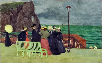 Qui a peint "La promenade de la mer à Etretat" ?