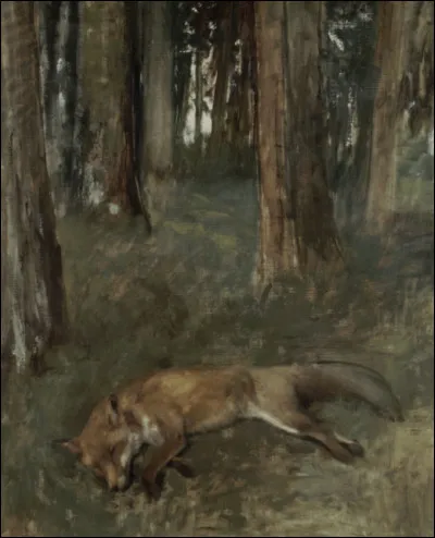 Quel peintre français a peint "Le renard mort" en 1863 ?