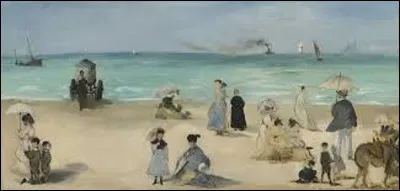 Quel peintre a réalisé cette toile nommée ''Sur la plage de Boulogne'', en 1868 ?