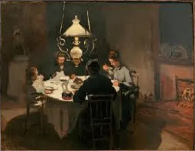 Huile sur toile, ''Le Dîner'' dit aussi ''La Famille Sisley'' est une toile réalisée entre 1868 et 1869. Qui est l'auteur de ce tableau ?