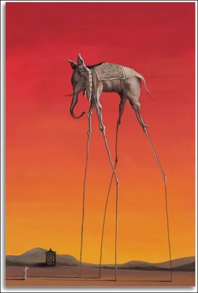 A quel artiste surréaliste doit-on cet éléphant à la forme singulière ?