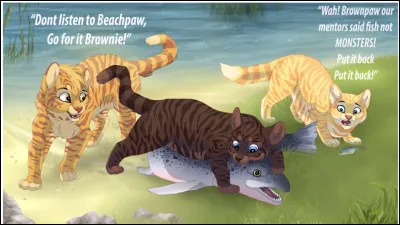 Passons maintenant à un hors-série où il est particulièrement présent : 'La vengeance dÉtoile Filante'. Au début, il pense que Plume Filante vient du Clan de la Rivière car il ne connaît que celui-là.