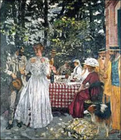 Réalisée en 1901, ''La Terrasse à Vasouy'' est une toile de...