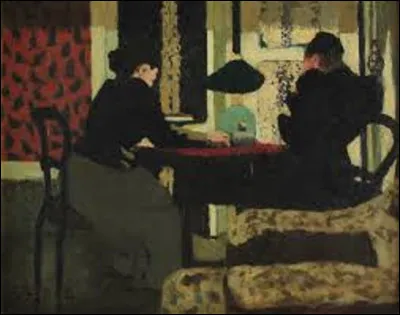 Quel peintre a réalisé cette toile nommée ''Deux femmes sous la lampe'', en 1892 ?
