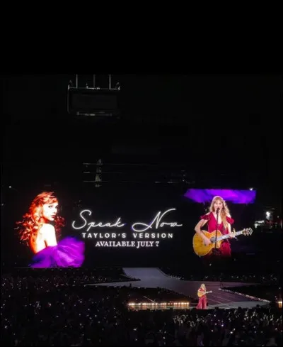 À quel show l'album ''Speak Now (Taylor's Version)'' a-t-il été annoncé ?