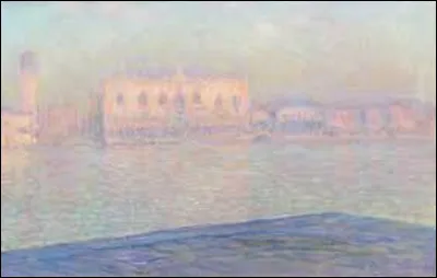 Quel peintre impressionniste est lauteur de ce tableau intitulé ''Le Palais Ducal vu de Saint-Georges Majeur'' ?