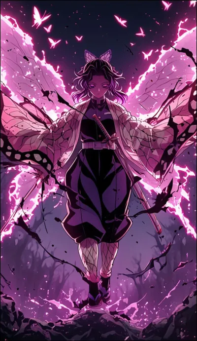 De qui lui vient son haori ? (Pour ceux qui ne savent pas ce quest un haori, cest la cape blanche avec un motif dailes de papillon qui se dégrade en turquoise puis en rose sur les manches et les bords inférieurs quelle porte)