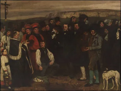 Quel est ce tableau de Gustave Courbet, qui montre la douleur de la perte à travers un paysage sombre ?