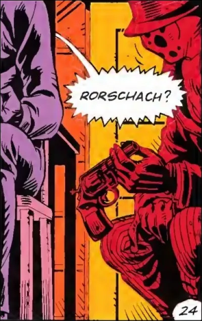 (chap.5) Comment Rorschach échappe-t-il à une tentative de piège dans l'appartement de Moloch ?