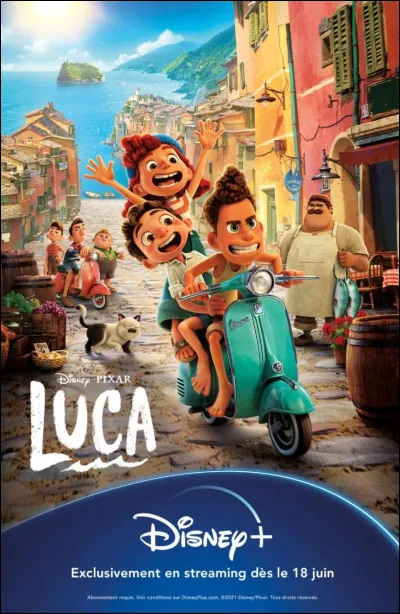Le film Pixar "Luca" qui met en scène des monstres marins se déroule en Italie, dans un paysage ressemblant...