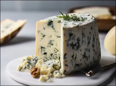 Quel fromage italien bleu, à pâte persillée, est connu pour son goût prononcé ?