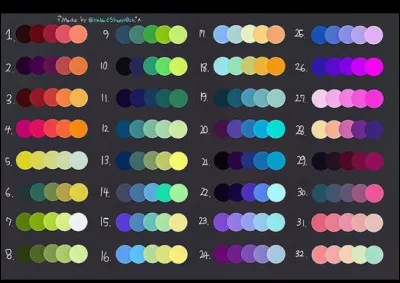 Quelle association de couleurs préfères-tu ? 1/2