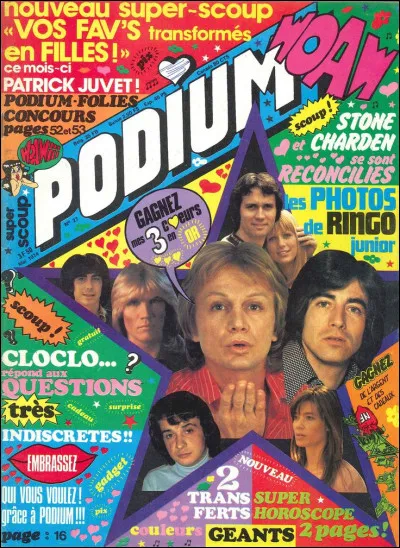 En 1971, qui a fait la couverture du premier numéro de ''Podium'', le magazine racheté par Claude François ?