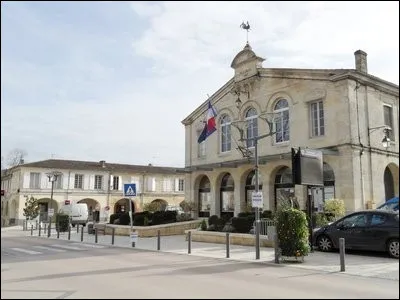 Quelle est cette ville de 10 000 habitants, située au nord-est de Bordeaux, en bordure de la Dordogne ?