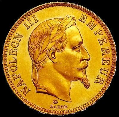Combien de francs valait la pice en or baptise Napolon ?