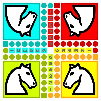 Combien de cases comprend le jeu des petits chevaux ?
