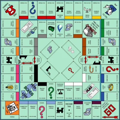 Combien de cases comprend le jeu de Monopoly français ?