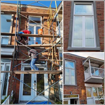 L'échafaudage de la flèche pour sa reconstruction est composé de :