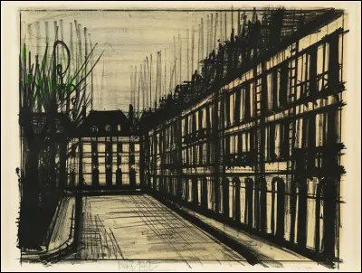 À qui doit-on cette représentation de la Place des Vosges ?