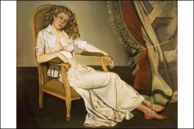 Qui est l'auteur de la toile intitulée "La Jupe blanche" ?