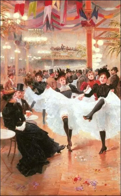 Qui a peint ces danseuses en blanc au Café de Paris ?
