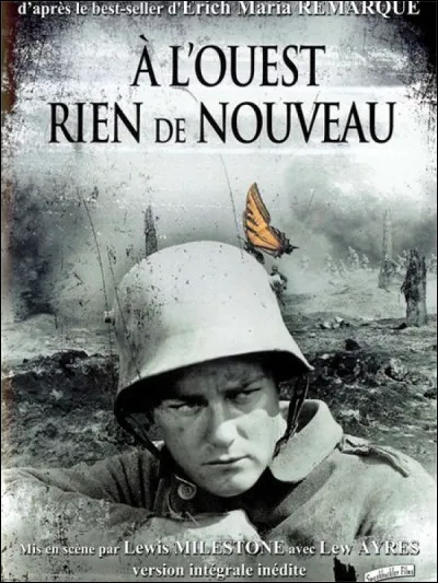 Dans le film "À l'Ouest rien de nouveau", durant quelle guerre se déroule l'action ?