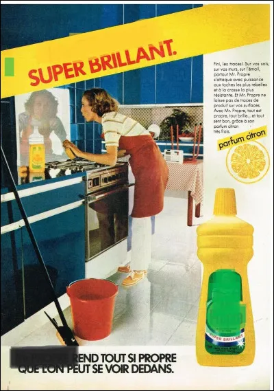 Quel nettoyant ménager était super brillant avec un parfum citron très frais ?