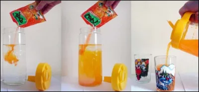 Quelle boisson se présentait sous forme de poudre à mélanger avec de leau et qui avait « vraiment le goût de lorange pressée » ?