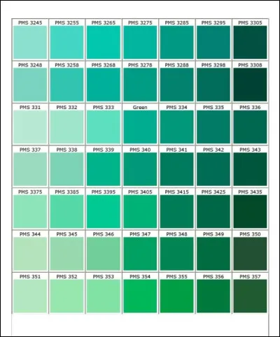 Quel ton de vert n'existe pas ?