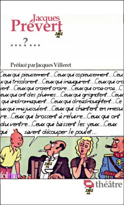 L'une de ses oeuvres les plus iconoclastes, parmi bien d'autres ! Quelle est cette pièce (de bravoure) ?