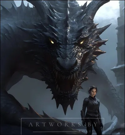 Comment s'appelle l'énorme dragon noir qui s'est lié à elle ?
