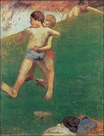 Quel peintre a réalisé cette toile nommée ''Les Enfants luttant'' ou ''Les Jeunes Lutteurs'' , en 1888 ?
