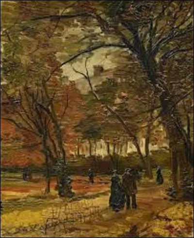 Lequel a réalisé en 1886, cette toile intitulée ''Promeneur au Bois de Boulogne'' ?