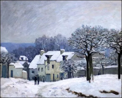 À qui doit-on la toile intitulée "Place du chenil à Marly, effet de neige" ?